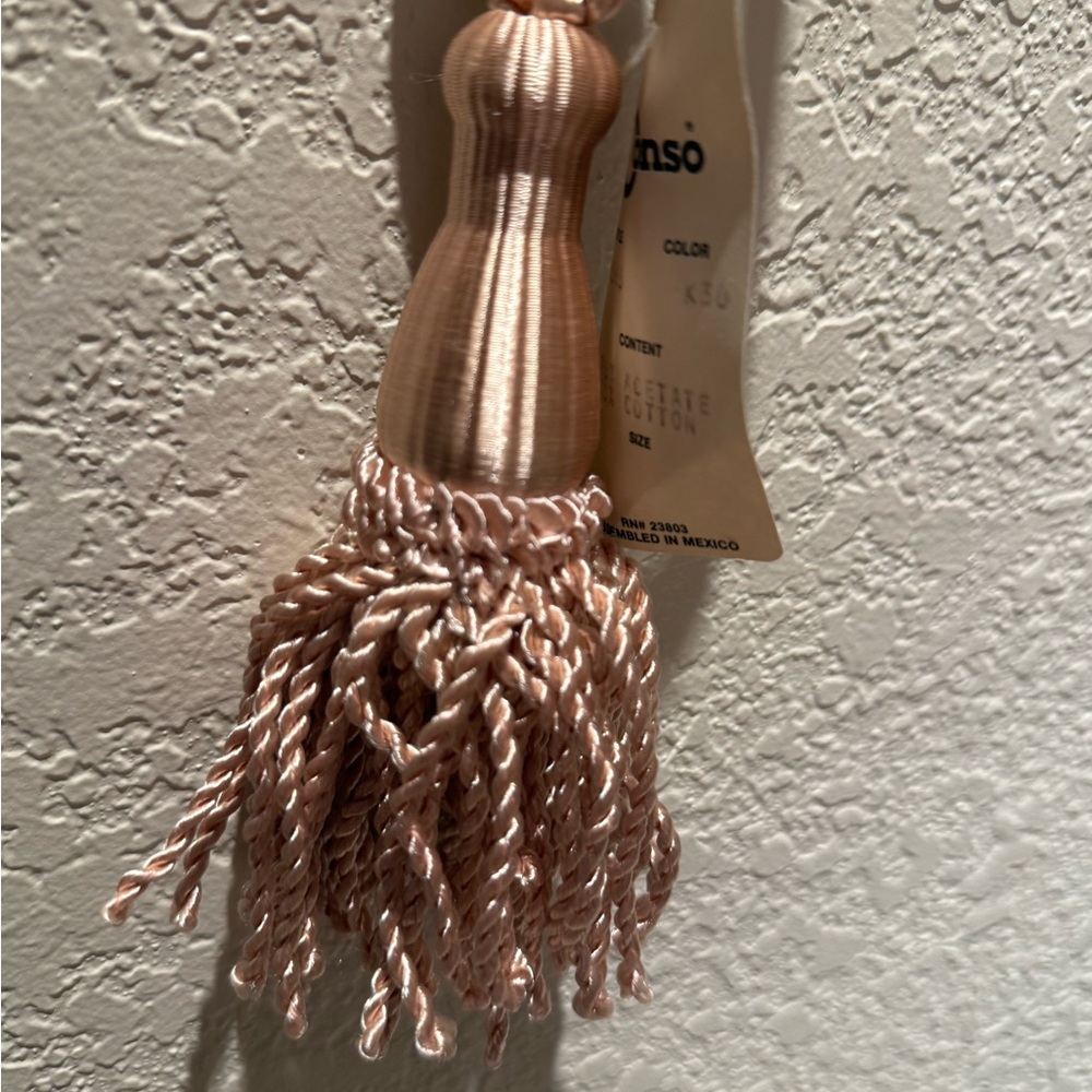 Decorative Pink Satin Tassel - Elegant Curtain Tieback Lot of 5 NWT Deadstock